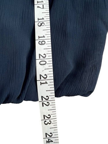 Tommy Hilfiger Small SM S Womens Bubble Blouse Lined Long Sleeve Navy - Bild 6 von 6