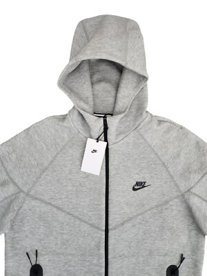 Nike Tech Fleece Gray Heather Windrunner Full Zip Hoodie FB7921