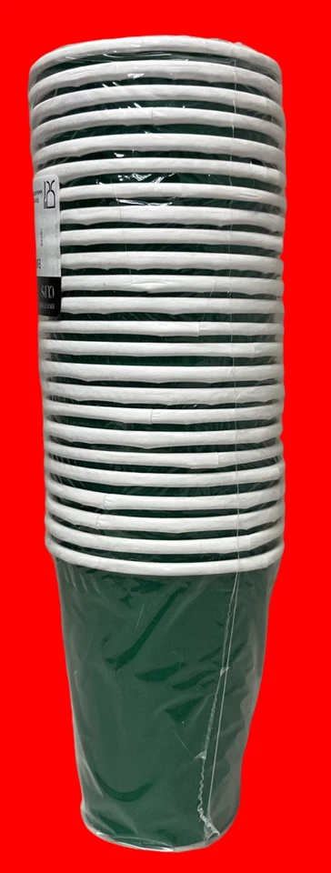 Disposable Paper Cups, Emerald Green, 24CT, 9OZ - Image 2 of 3
