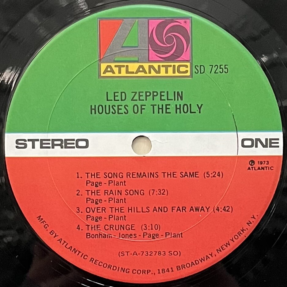 Led Zeppelin Houses Of The Holy LP, Album, Club, PR, 1st Pressing