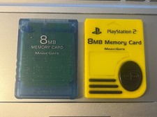  2 Sony Playstation 2 PS2 Official OEM MagicGate 8mb Memory Card SCPH-10020