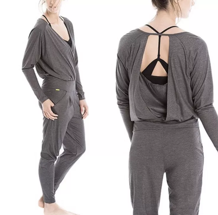 lole dark charcoal long sleeve casual soft j23 