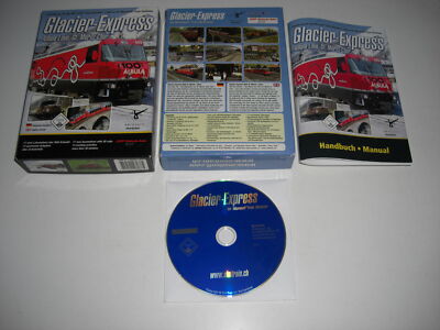 GLACIER EXPRESS PC CD Rom Add-On Microsoft Train Simulator Sim MSTS