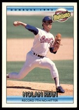 1992 Donruss Highlights Nolan Ryan Texas Rangers #154