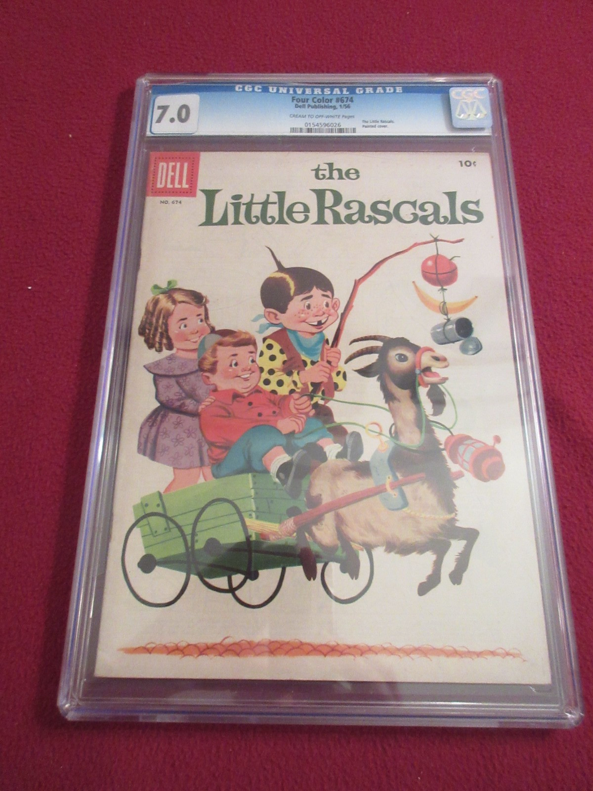 1956 1st Issue The Little Rascals Dell Comic Book   CGC 7.0 Fine/Very Fine