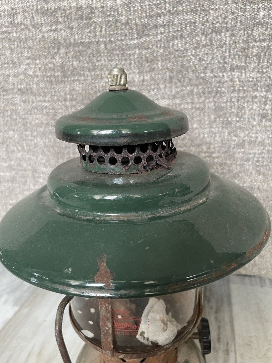 Vintage 1947 Coleman Model 228D Big Hat Chrome Tank 2 Mantle Camp