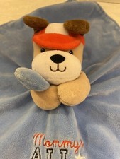 Okie Dokie Mommys All Star Blue Dog Lovey Security Blanket Rattle