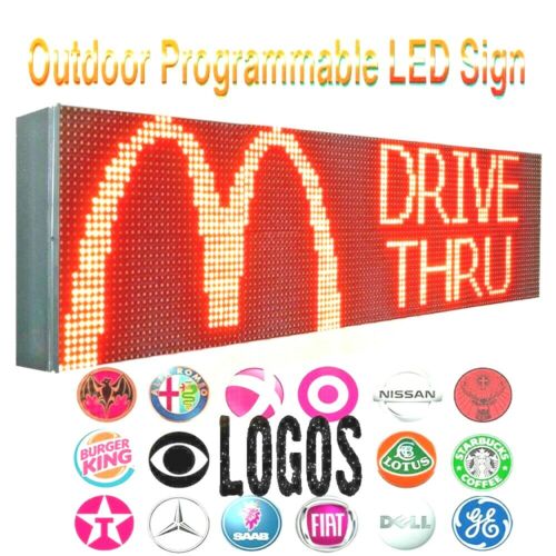 mat Chap simultaneous 7" x 63" LED LAN PROGRAMMABLE SCROLLING ANIMATION/TEXT BUSINESS DISPLAY  SIGN | eBay