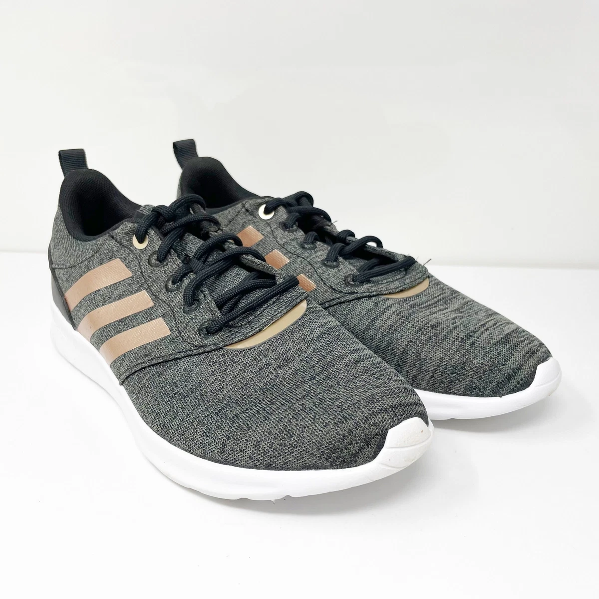 Adidas Womens QT Racer 2.0 FV9624 Black Running Shoes Sneakers