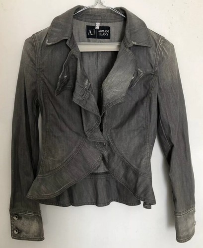 Giacca Jeans Grigia, Armani Jeans 38, grey jeans jacket Armani Jeans | eBay