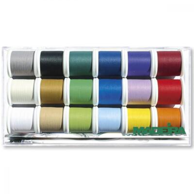 Madeira Frosted MATT No.40 Garnbox (18 Farben/ 200 m) Stickgarn zum sticken