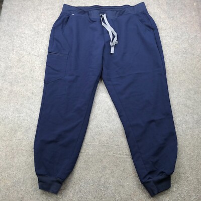 FIGS Scrub Pants Women 2XL Blue Zamora Nursing Medical Nurse Jogger