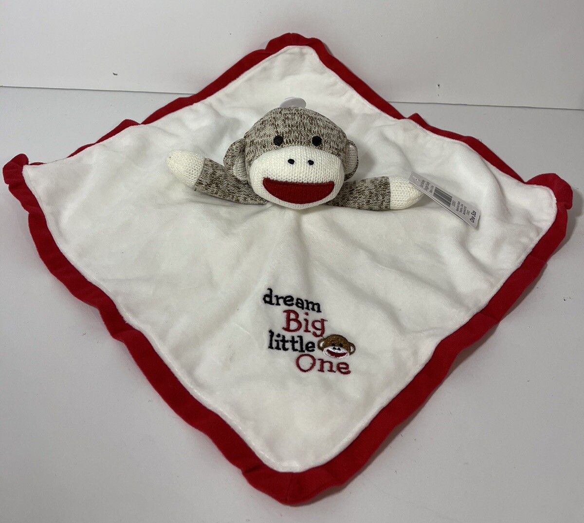 Baby Starters Sock Monkey Snuggle Buddy Dream Big Little One Satin