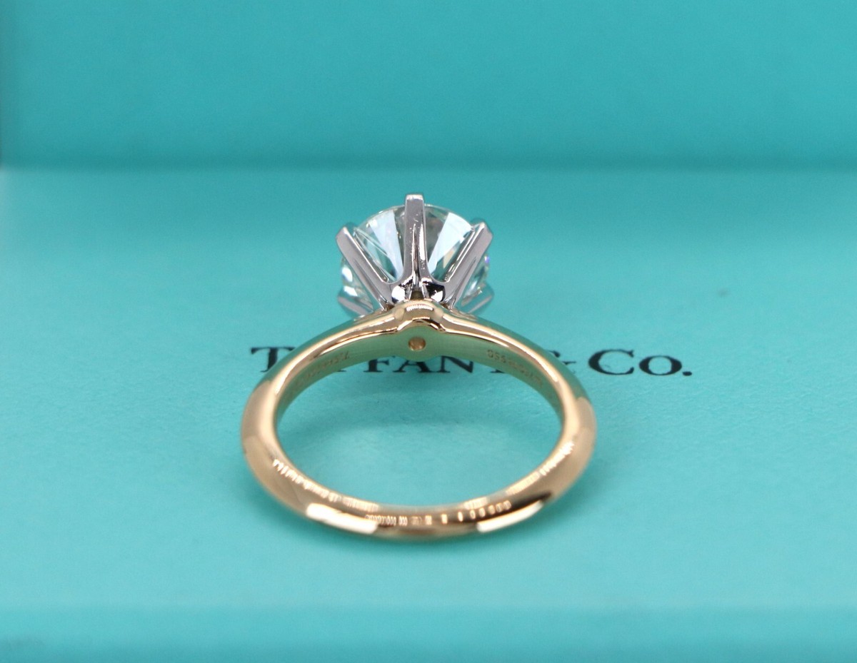 $83,000 Tiffany Co 2.58ct 18k Yellow Gold Platinum Round Diamond