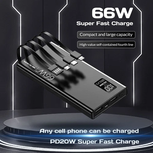 66W Power Bank Quick Charging Powerbank Portable Fast Charger For phone With USB - Picture 9 of 22