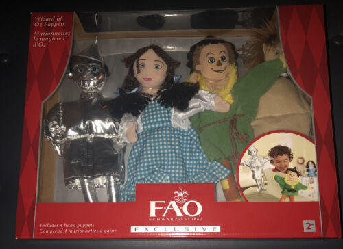 WIZARD OF OZ FAO SHWARZ EXCLUSIVE  HAND PUPPET SET BRAND NEW - Picture 1 of 6