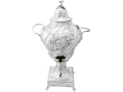 Antiker Samowar Georg III Regency Stil Sterlingsilber 