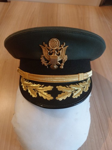 US Army General Officers Visor Hat 7 1 2 60cm Green AG489 Cap Korea 