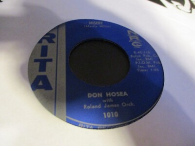 1960 DON HOSEA Misery B/W John Henry 7'' Rita R45-115 R&B Soul Blues N.Mint