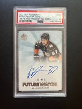 2021 SP Authentic Future Watch Retro Mason McTavish Rookie Auto /499 PSA 10