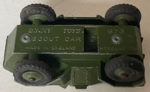 DINKY TOYS 673 SCOUT CAR & DRIVER VERY GOOD CONDITION WITH MINOR WEAR & NEW BOX - 第 7/11 張圖片