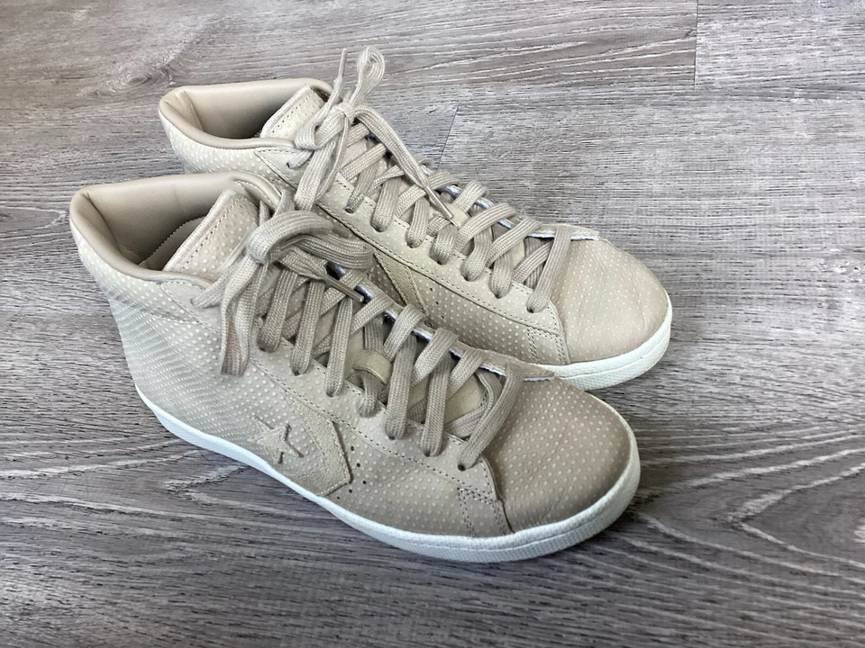 Zapatillas deportivas Converse Pro de cuero 76 para mujer talla 9 medias para hombre 7,5 zapatos caqui 155648C Foto 2 de 4