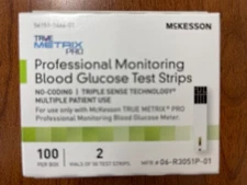 5 BOXES of100 TRUE METRIX MCKESSON BLOOD GLUCOSE TEST STRIPS Exp 12/26 NEW SEAL