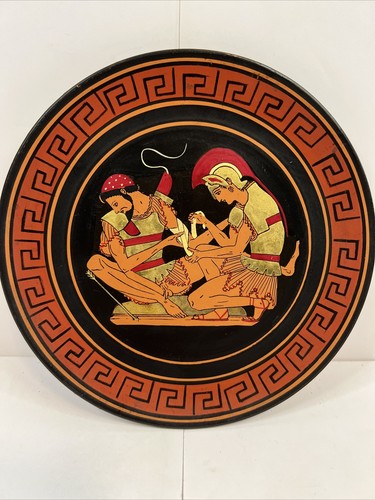 Vintage Greek Plate 7” 1960-70 Hand Painted by Sosias