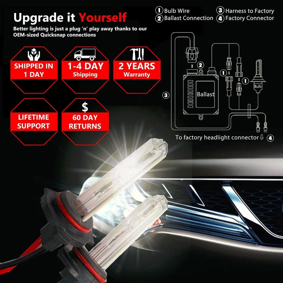 XEN Xenon Lights HID Kit for Chrysler Town and Country 300C Sebring LHS Aspen - Image 3 of 4