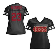 Glitter McCaffrey 49ers Football Jersey, Sparkly Ladies New Shirt San Francisco