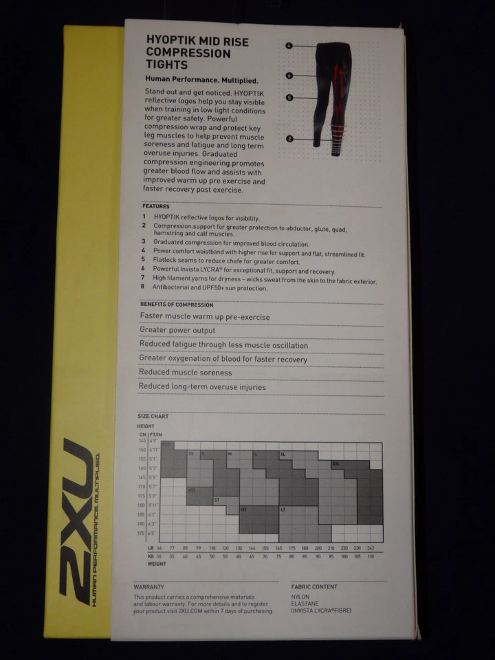 2XU Women Hyoptik Mid-Rise Compression Tights Large New MSRP $99 - Image 4 of 4