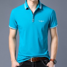 ZONBAILON Summer Embroidery Men's Outdoor Breathable Short Sleeve Polo Shirt