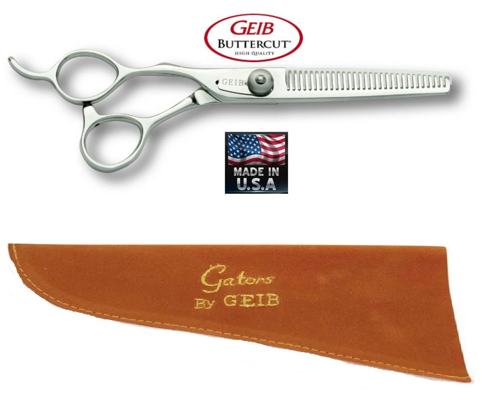 Geib Buttercut GATOR 30 Tooth THINNING Blender SHEAR Scissor PRO Pet Grooming