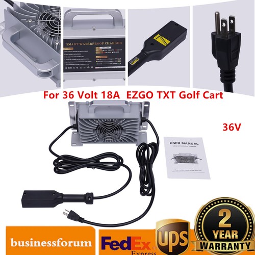 For Ezgo Txt 36volt 18amp Golf Cart Battery Charger D Style With Power Cord