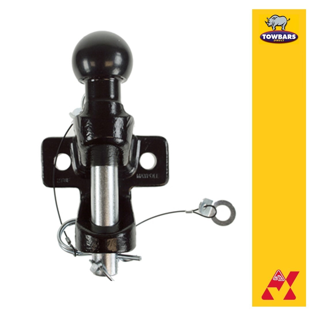 Tow Bar Towing Hitch Ball and Pin Coupling 50mm E approved 3.5t Tow Jaw MP87