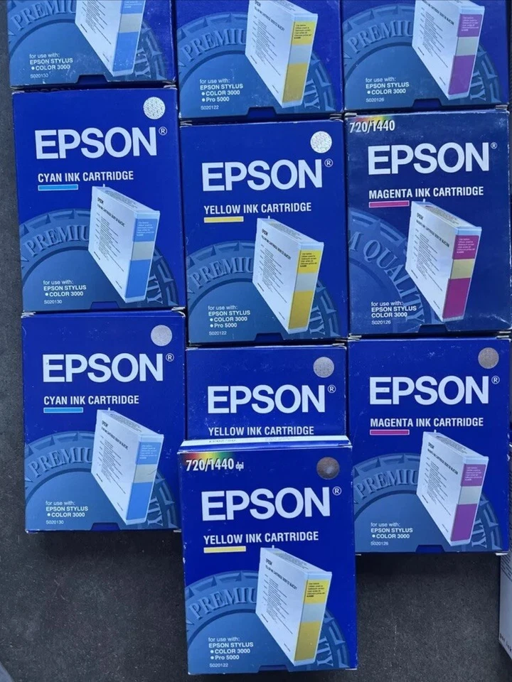 LOTE DE 29 cartuchos de tinta Epson Stylus 3000 PRO 5000 amarillo cian magenta caducados Foto 4 de 4