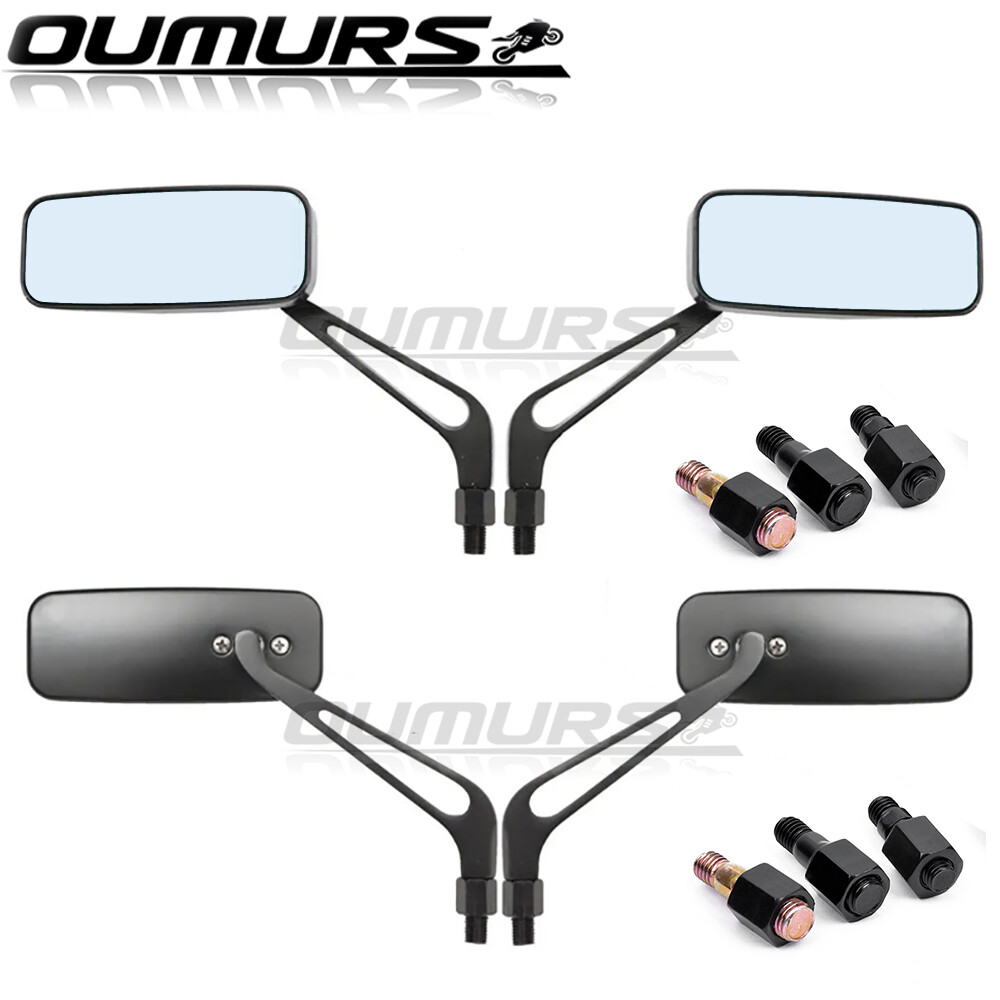 Pair Motorcycle Side Mirrors For Harley Touring Street Glide Road