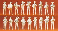 Preiser 16353 Bayerische Volksmusik 18 Unbemalte Figuren H0 1:87 Neu + Ovp