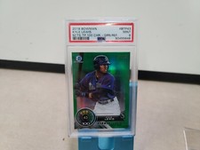 Kyle Lewis 2018 Bowman Chrome Scouts Top 100 Green Refractor /99 PSA 9 T4583