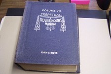 JOHN F RIDER RADIO SERVICE MANUAL VOLUME VII , 1936 ERA .