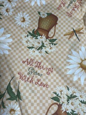 Angela Anderson For VIP Cranston  Fabric All Things Grow With Love 3/4 Yd Yellow