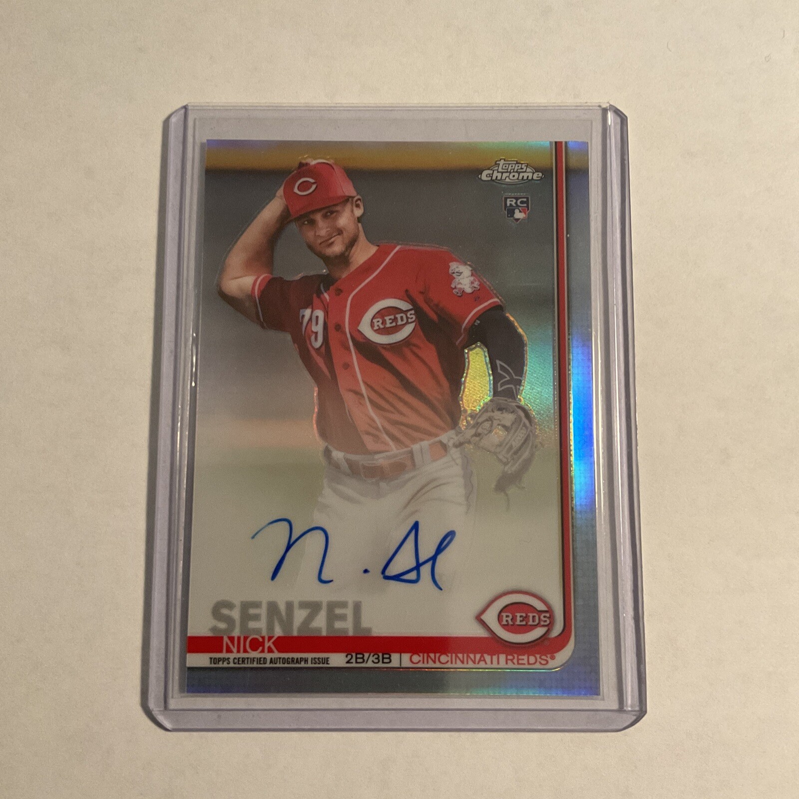 2019 Topps Chrome Rookie Auto Refractor /499 Nick Senzel #RA-NS Rookie Auto RC