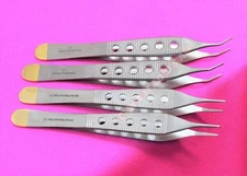 NEW 4 Adson Dressing Forcep Fine CVD + STR Tip 4.75" Plastic Surgery Instrument 