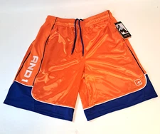 SMALL And1 Mens Basketball Gym Workout Shorts Miami Orange Blue S