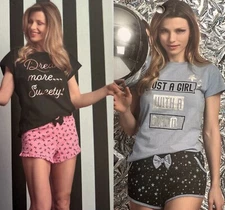 Pyjamas PJ Ladies Womens Lounge Wear Night Wear Soft Touch Short Suit Nighties