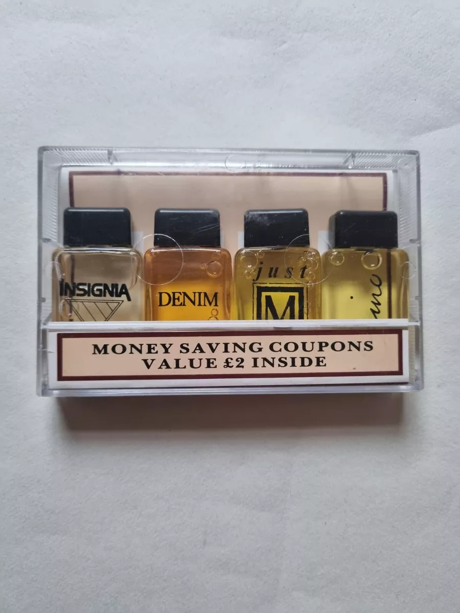 Vintage 1980s Cassette Case Aftershave Miniatures x4 Mens Gift Set Very Rare