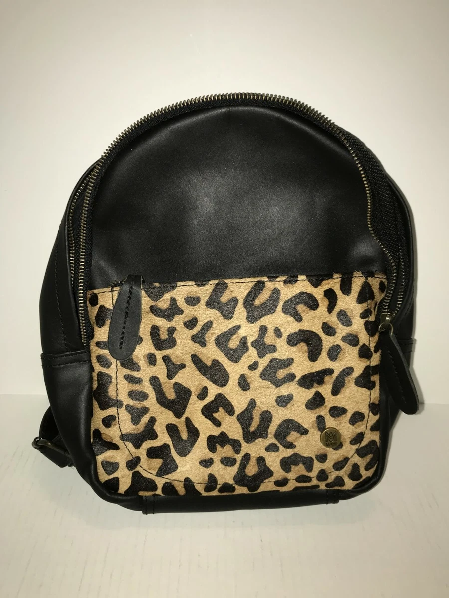 Mini leopard print backpack top