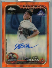 2024 Topps Pro Debut Jake Bloss Chrome Autographs Orange Lava Refractors /25