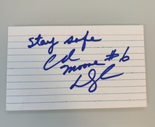 Andre Dupont Autographed Signed Index Card Philadelphia Flyers