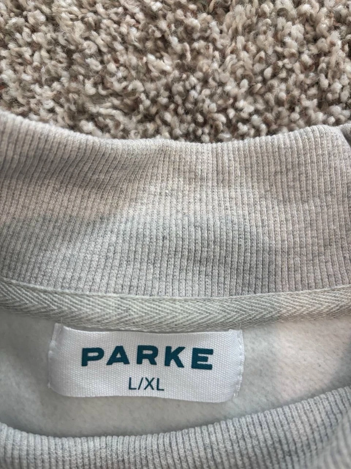 Parke Women's Varsity Mockneck Sweatshirt Gray, Oversized Size L/Xl - Image 2 of 4